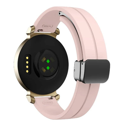 For Garmin Lily 2 Silicone Band Watch Strap with Magnetic Folding Buckle