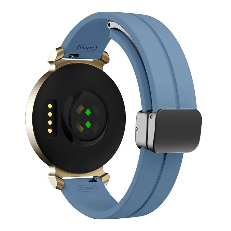 For Garmin Lily 2 Silicone Band Watch Strap with Magnetic Folding Buckle