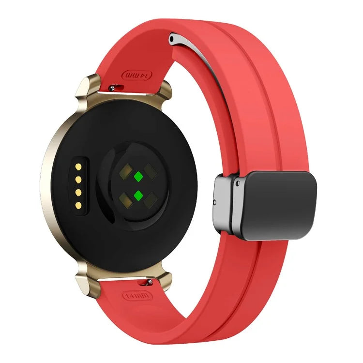For Garmin Lily 2 Silicone Band Watch Strap with Magnetic Folding Buckle