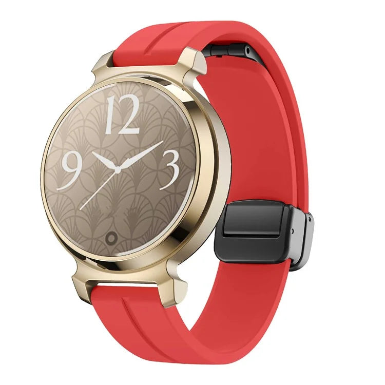 For Garmin Lily 2 Silicone Band Watch Strap with Magnetic Folding Buckle