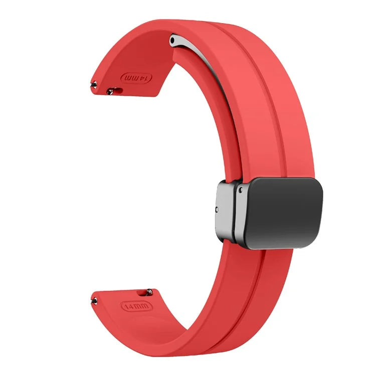 For Garmin Lily 2 Silicone Band Watch Strap with Magnetic Folding Buckle