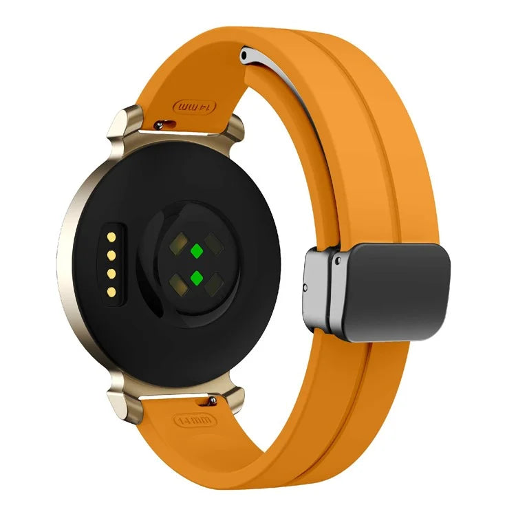 For Garmin Lily 2 Silicone Band Watch Strap with Magnetic Folding Buckle