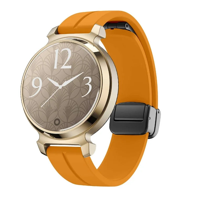 For Garmin Lily 2 Silicone Band Watch Strap with Magnetic Folding Buckle
