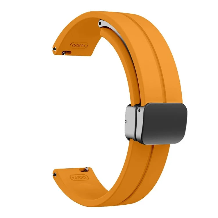 For Garmin Lily 2 Silicone Band Watch Strap with Magnetic Folding Buckle