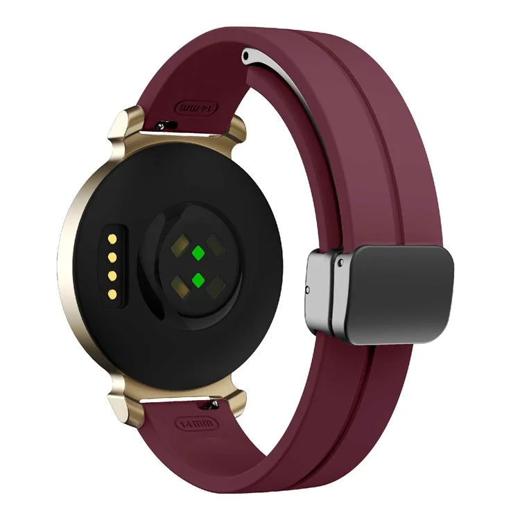 For Garmin Lily 2 Silicone Band Watch Strap with Magnetic Folding Buckle