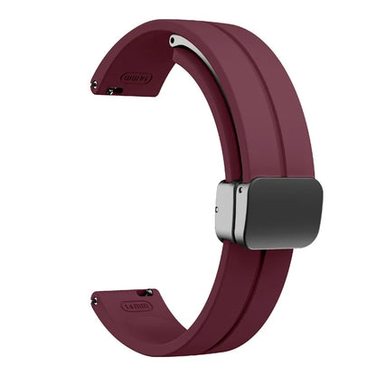 For Garmin Lily 2 Silicone Band Watch Strap with Magnetic Folding Buckle