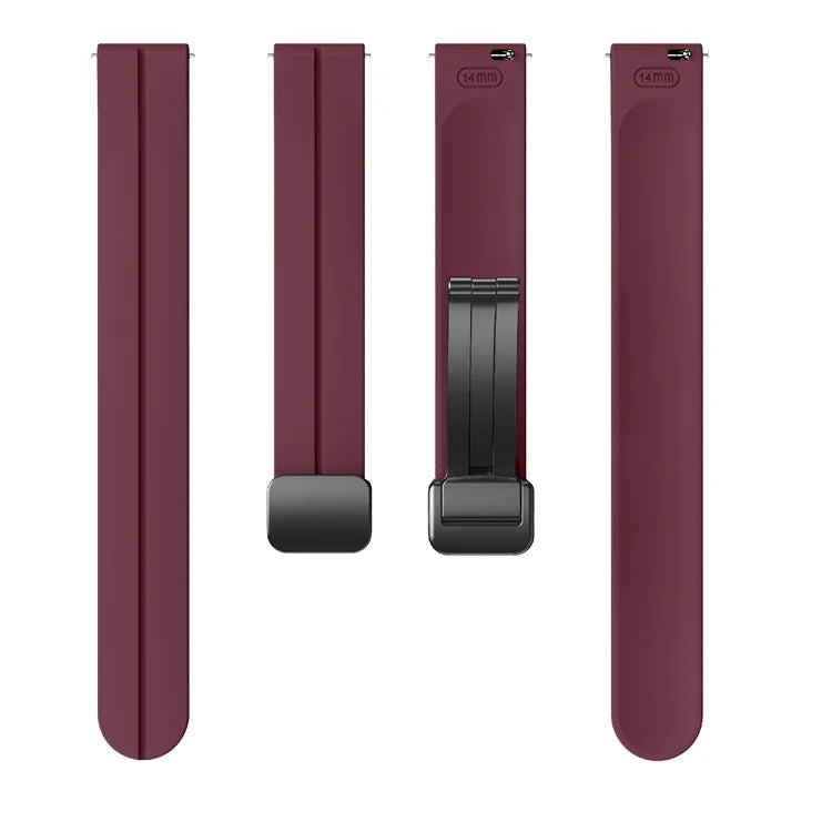 For Garmin Lily 2 Silicone Band Watch Strap with Magnetic Folding Buckle