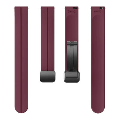 For Garmin Lily 2 Silicone Band Watch Strap with Magnetic Folding Buckle
