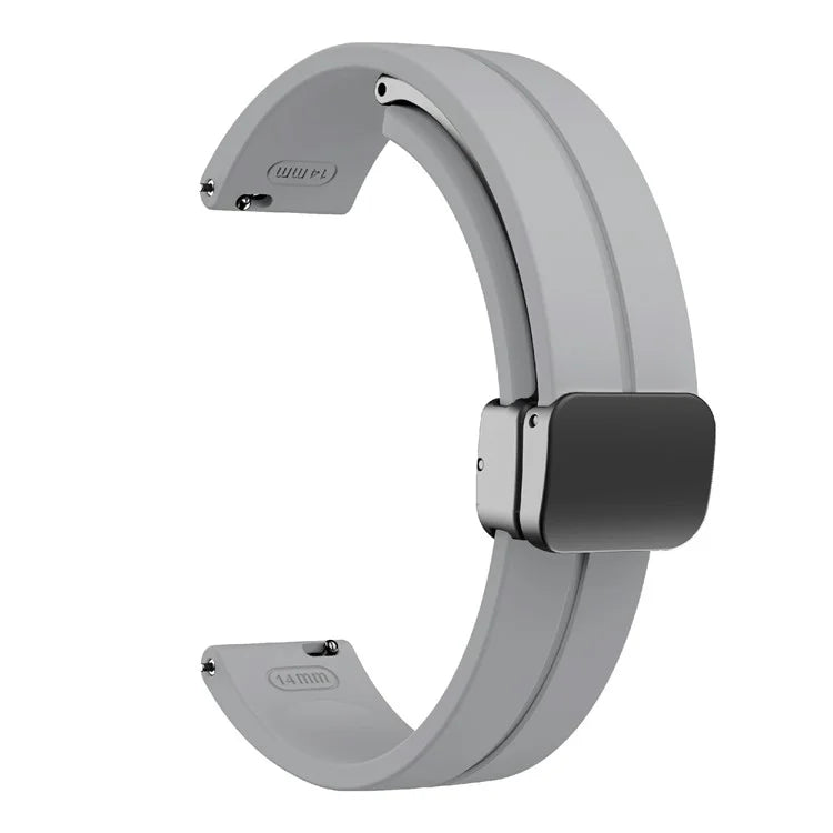 For Garmin Lily 2 Silicone Band Watch Strap with Magnetic Folding Buckle