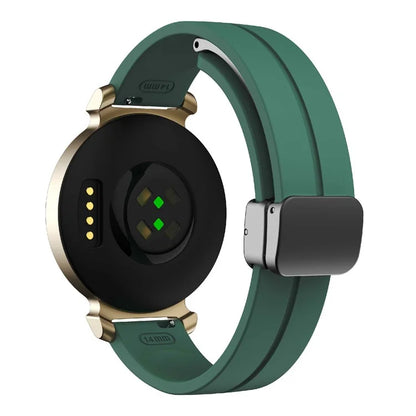 For Garmin Lily 2 Silicone Band Watch Strap with Magnetic Folding Buckle