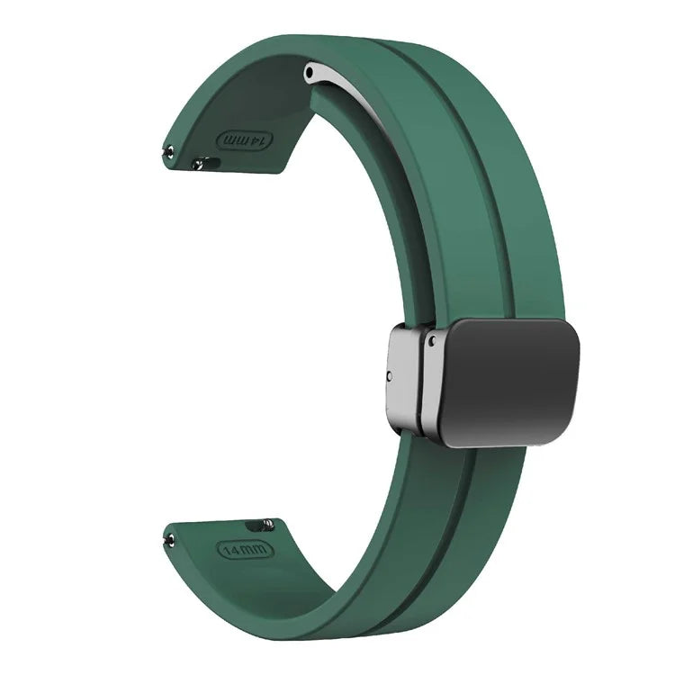 For Garmin Lily 2 Silicone Band Watch Strap with Magnetic Folding Buckle
