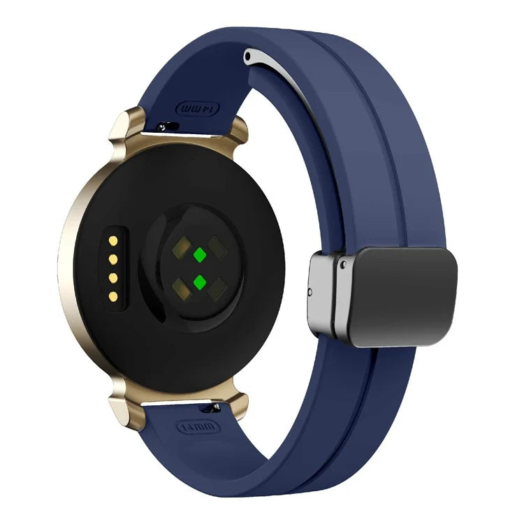 For Garmin Lily 2 Silicone Band Watch Strap with Magnetic Folding Buckle