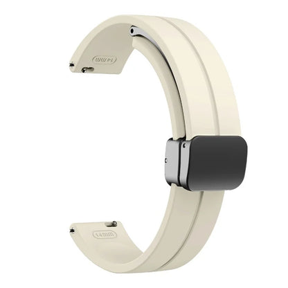 For Garmin Lily 2 Silicone Band Watch Strap with Magnetic Folding Buckle