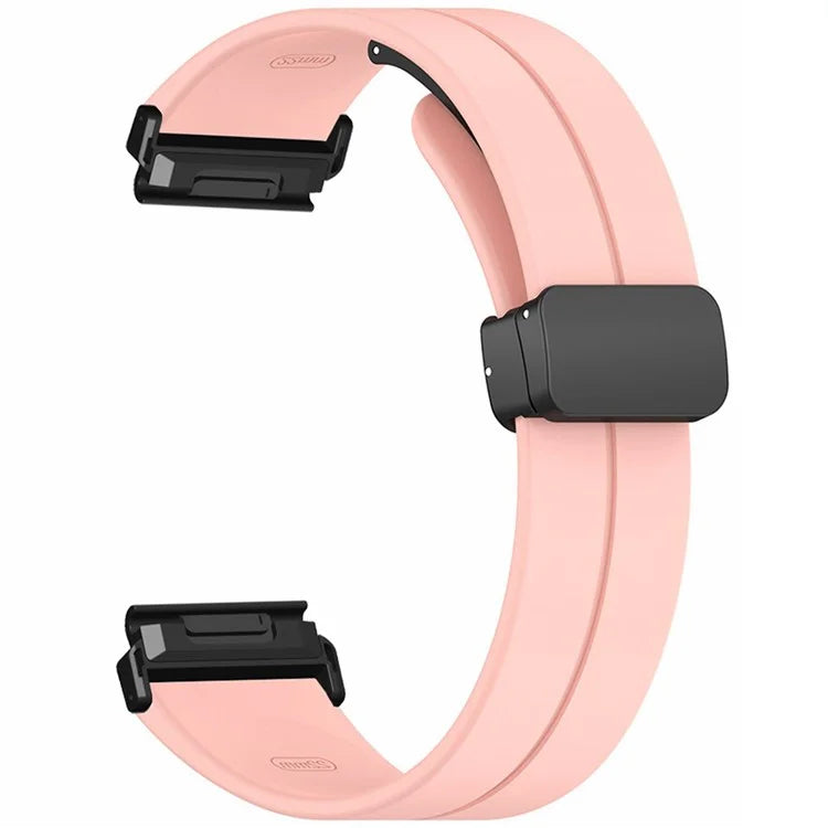 For Garmin Fenix 7S / 6S / 5S 20mm Watch Band Magnetic Buckle Silicone Watch Strap