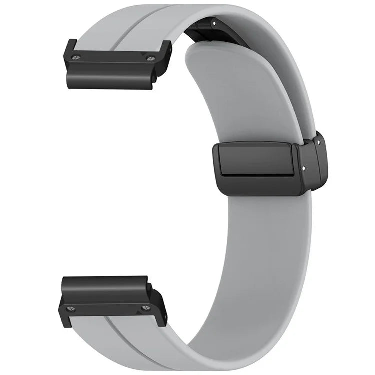 For Coros Vertix 2  /  Garmin Fenix 7X  /  6X  /  5X 26mm Watch Band Magnetic Buckle Silicone Strap
