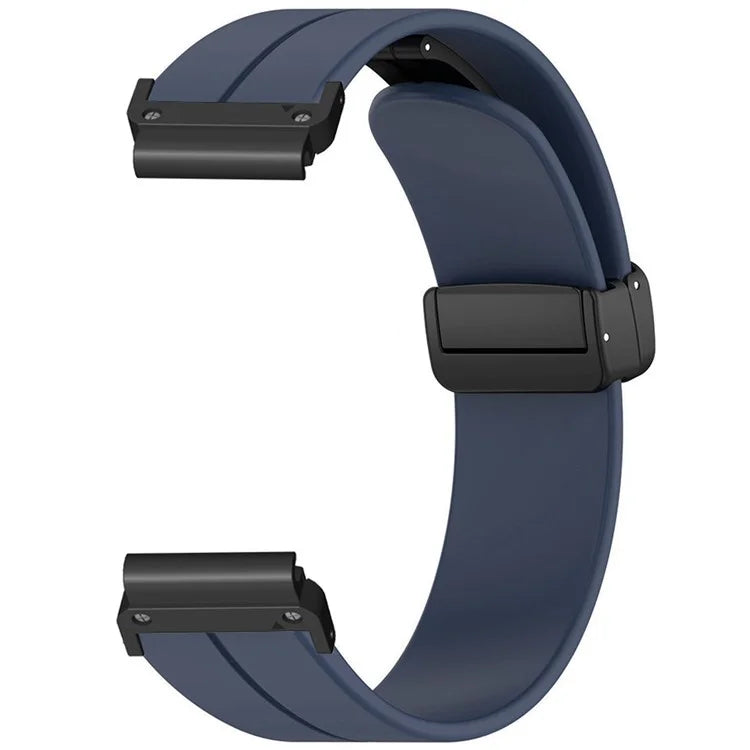 For Coros Vertix 2  /  Garmin Fenix 7X  /  6X  /  5X 26mm Watch Band Magnetic Buckle Silicone Strap