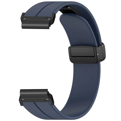 For Coros Vertix 2  /  Garmin Fenix 7X  /  6X  /  5X 26mm Watch Band Magnetic Buckle Silicone Strap