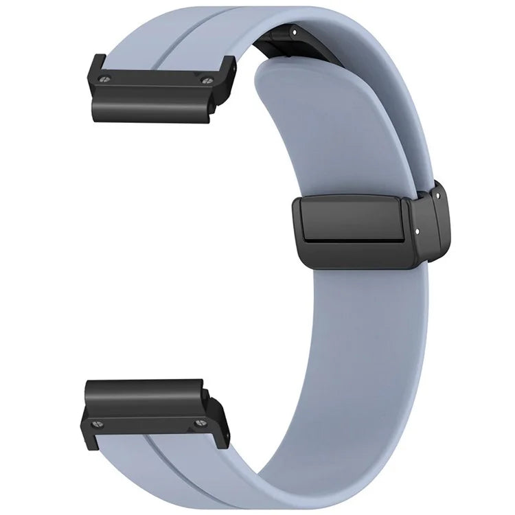 For Coros Vertix 2  /  Garmin Fenix 7X  /  6X  /  5X 26mm Watch Band Magnetic Buckle Silicone Strap