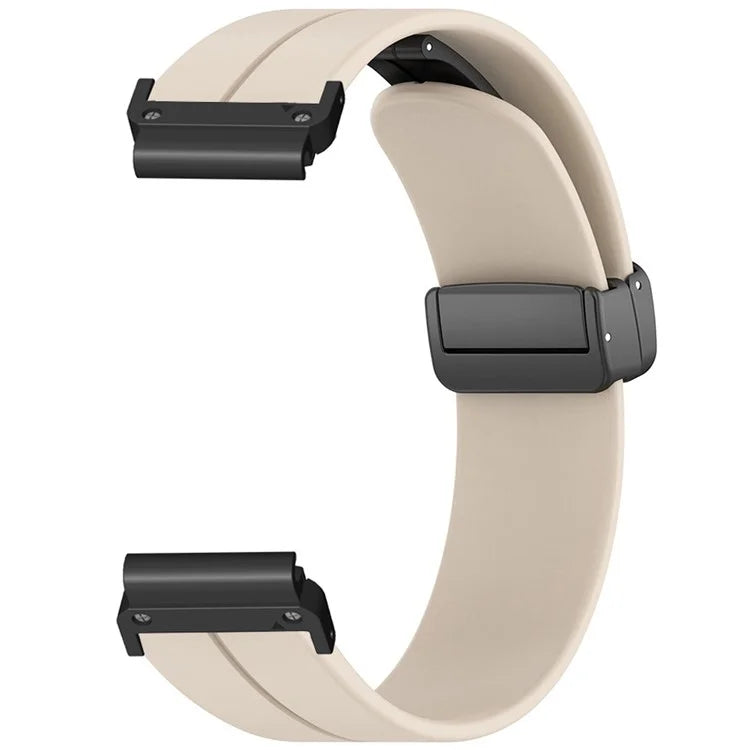 For Garmin Fenix 7 / 6 / 5 22mm Wrist Strap Flexible Silicone Watch Band with Magnetic Buckle