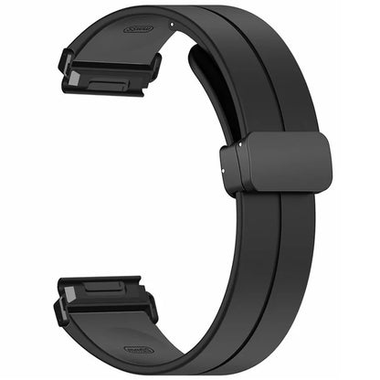 For Garmin Fenix 7 / 6 / 5 22mm Wrist Strap Flexible Silicone Watch Band with Magnetic Buckle