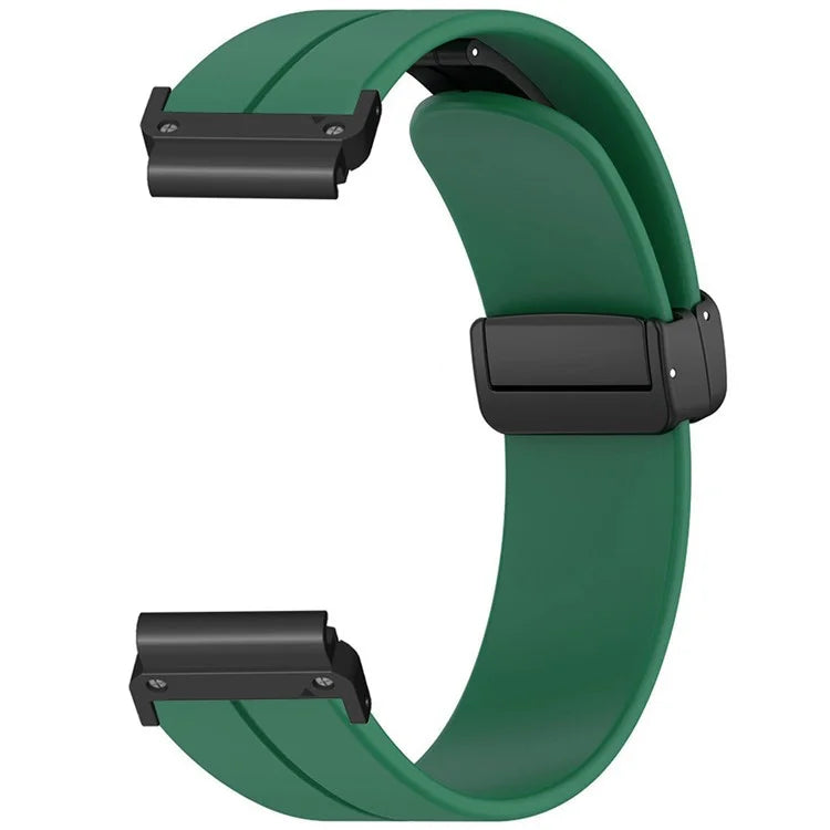 For Garmin Fenix 7 / 6 / 5 22mm Wrist Strap Flexible Silicone Watch Band with Magnetic Buckle