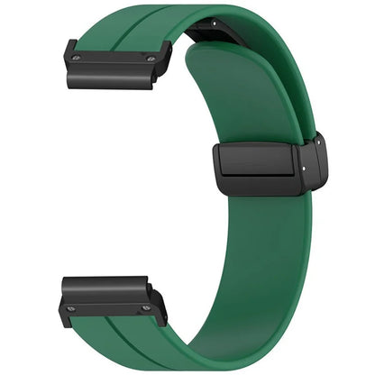 For Garmin Fenix 7 / 6 / 5 22mm Wrist Strap Flexible Silicone Watch Band with Magnetic Buckle