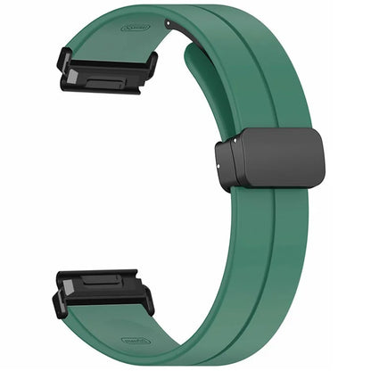 For Garmin Fenix 7 / 6 / 5 22mm Wrist Strap Flexible Silicone Watch Band with Magnetic Buckle