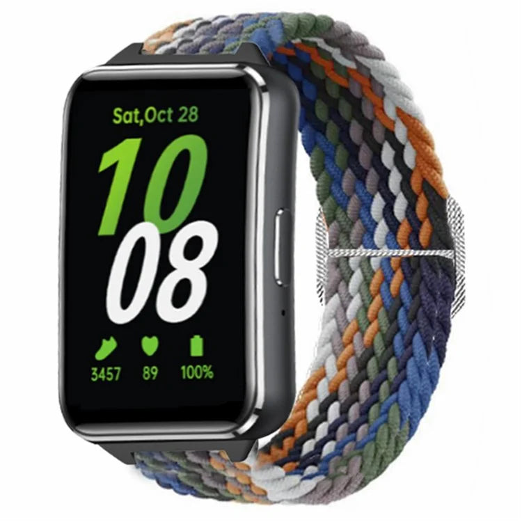 For Samsung Galaxy Fit3 Replacement Band 12mm Nylon Braided Watch Strap