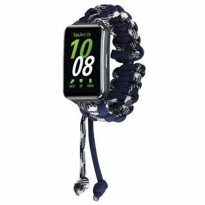 For Samsung Galaxy Fit3 Adjustable Nylon Braided Watch Band Replacement Wrist Strap