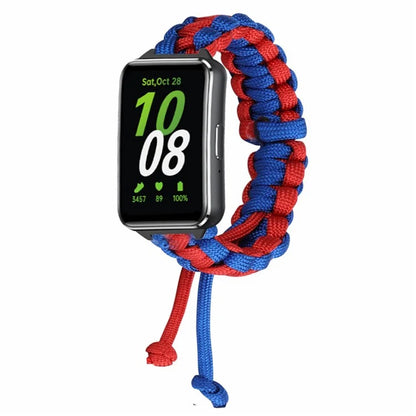 For Samsung Galaxy Fit3 Adjustable Nylon Braided Watch Band Replacement Wrist Strap