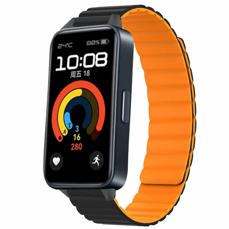 For Huawei Band 9 Magnetic Wrist Band Adjustable Silicone Watch Strap Watch Replacement Accessory