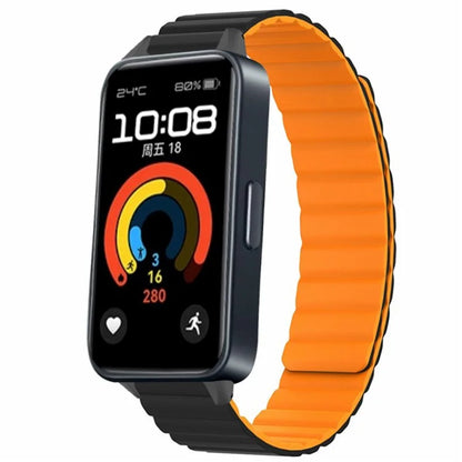For Huawei Band 9 Magnetic Wrist Band Adjustable Silicone Watch Strap Watch Replacement Accessory