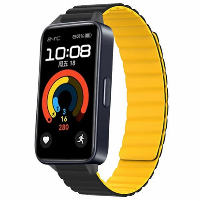 For Huawei Band 9 Magnetic Wrist Band Adjustable Silicone Watch Strap Watch Replacement Accessory