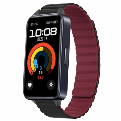 For Huawei Band 9 Magnetic Wrist Band Adjustable Silicone Watch Strap Watch Replacement Accessory