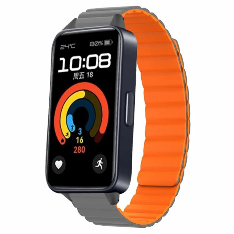 For Huawei Band 9 Magnetic Wrist Band Adjustable Silicone Watch Strap Watch Replacement Accessory
