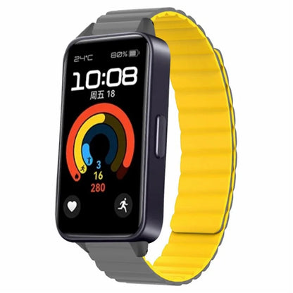 For Huawei Band 9 Magnetic Wrist Band Adjustable Silicone Watch Strap Watch Replacement Accessory