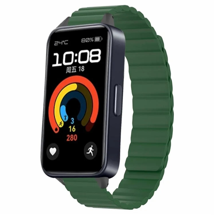 For Huawei Band 9 Magnetic Wrist Band Adjustable Silicone Watch Strap Watch Replacement Accessory