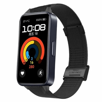 For Huawei Band 9 Watch Bracelet Milanese Mesh Replacement Strap with Metal Connector