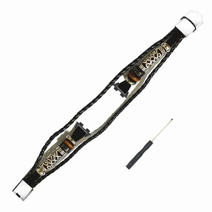For Huawei Band 9 Wrist Watch Band Beaded Ethnic Retro Style DIY Strap with Spring Bar Tool