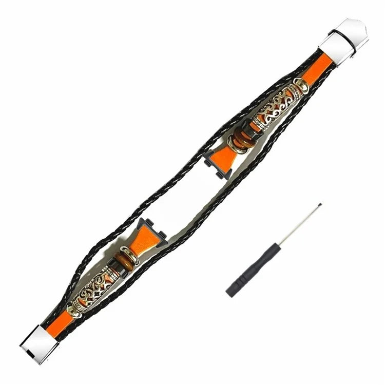 For Huawei Band 9 Wrist Watch Band Beaded Ethnic Retro Style DIY Strap with Spring Bar Tool