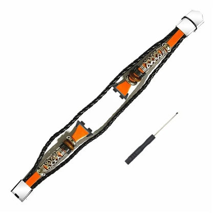 For Huawei Band 9 Wrist Watch Band Beaded Ethnic Retro Style DIY Strap with Spring Bar Tool