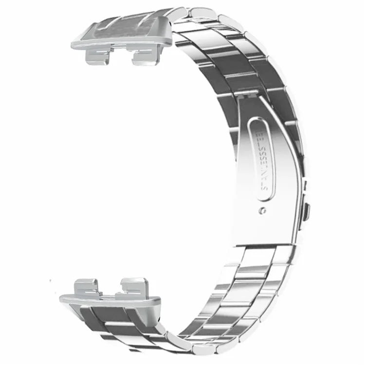 For Huawei Band 9 Watch Strap Stainless Steel Slim Watch Band with Metal Connector