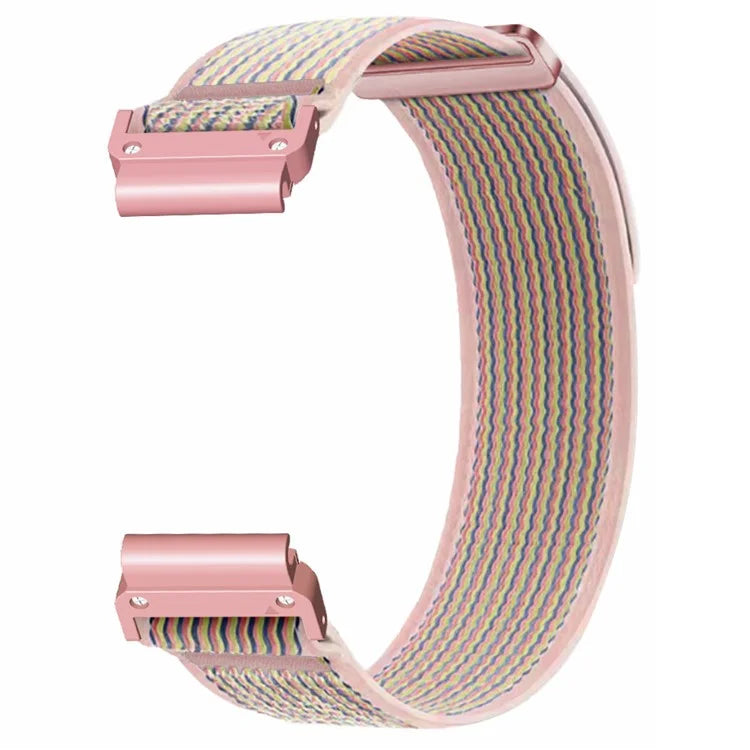 For Coros Vertix 2  /  Garmin Fenix 7X  /  6X  /  5X 26mm Trail Loop Nylon Band Soft Watch Strap