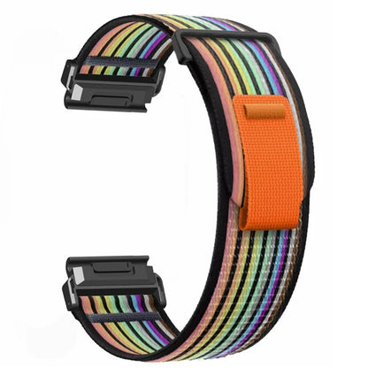 For Coros Vertix 2  /  Garmin Fenix 7X  /  6X  /  5X 26mm Trail Loop Nylon Band Soft Watch Strap
