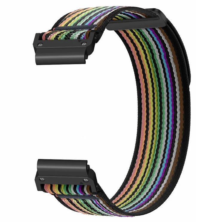 For Coros Vertix 2  /  Garmin Fenix 7X  /  6X  /  5X 26mm Trail Loop Nylon Band Soft Watch Strap