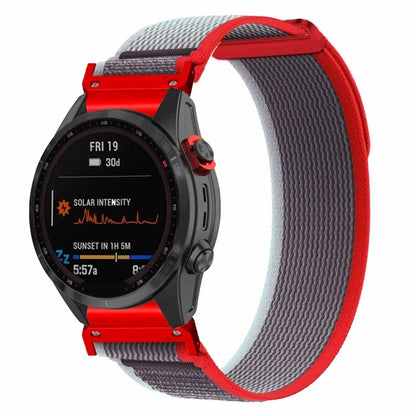 For Coros Vertix 2  /  Garmin Fenix 7X  /  6X  /  5X 26mm Trail Loop Nylon Band Soft Watch Strap