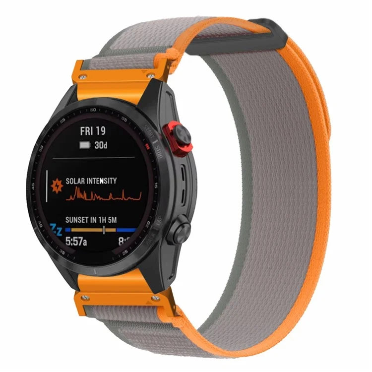 For Garmin Fenix 7 / Fenix 6 GPS / Fenix 5 Trail Loop Strap Nylon Watch Band
