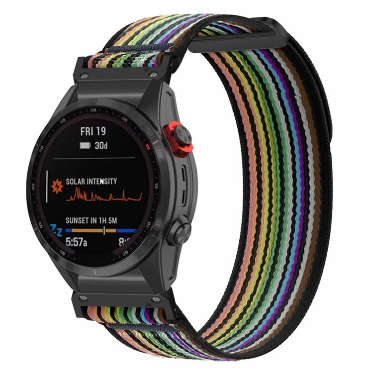 For Garmin Fenix 7 / Fenix 6 GPS / Fenix 5 Trail Loop Strap Nylon Watch Band