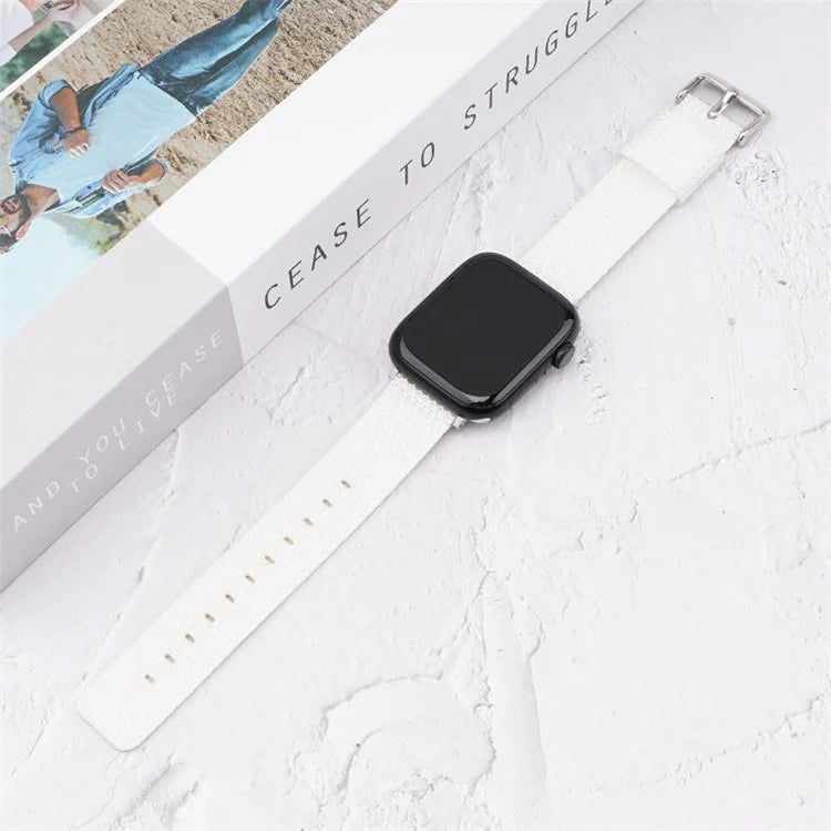 Grids Texture Nylon Strap for Apple Watch Ultra 2 Ultra 49mm / 9 8 7 45mm / 6 5 4 SE (2023) SE (2022) SE 44mm / 3 2 1 42mm Wrist Band