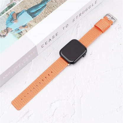 Grids Texture Nylon Strap for Apple Watch Ultra 2 Ultra 49mm / 9 8 7 45mm / 6 5 4 SE (2023) SE (2022) SE 44mm / 3 2 1 42mm Wrist Band
